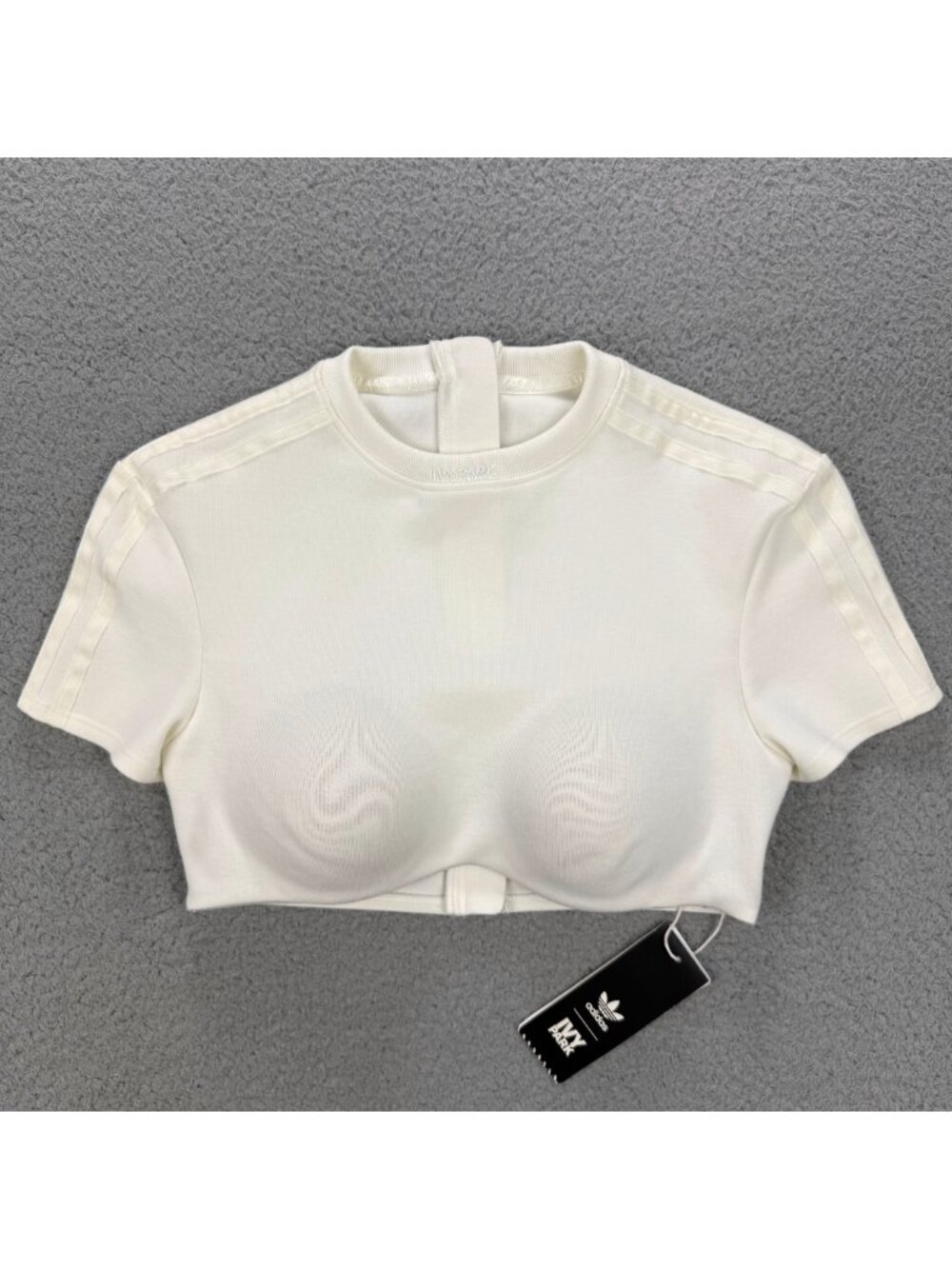 Adidas Ivy Park Crop Top Womens Small S Off White Padded Bra Shirt Beyonce